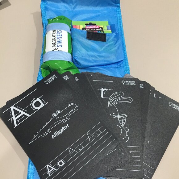 NEW! Imagination Starters Travel Set with Write-On Flash Cards, Crayons & Wipes - Picture 8 of 15